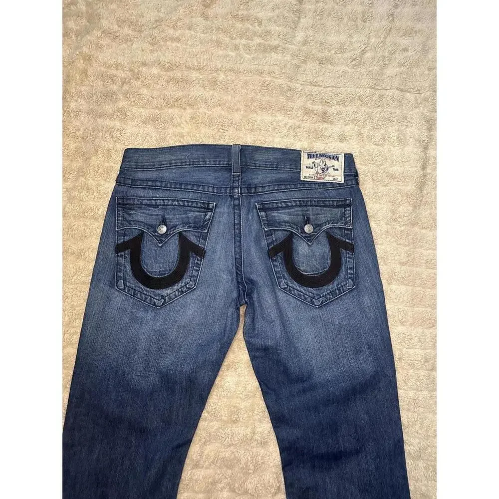 True Religion Y2K Black Cornell straight jeans Size 38